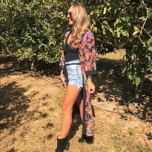 If By Sea Floral Kimono